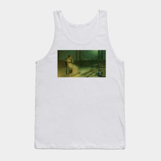 A Classical Maiden Seated On A Terrace By Moonlight by John Atkinson Grimshaw Tank Top